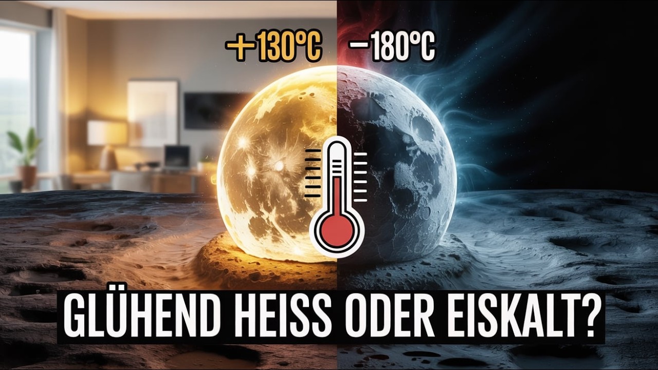 Mond-Temperatur-Check: So extrem hei&szlig; & kalt wird's auf dem Mond! 🤯 #Wissenschaft