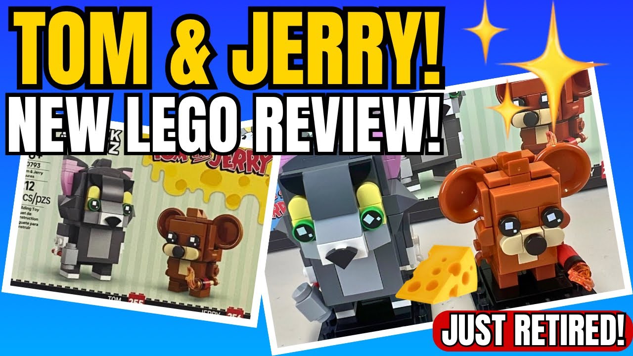 Обзор LEGO Tom & Jerry BrickHeadz! Классический дуэт возвращается! (Набор 40793)
