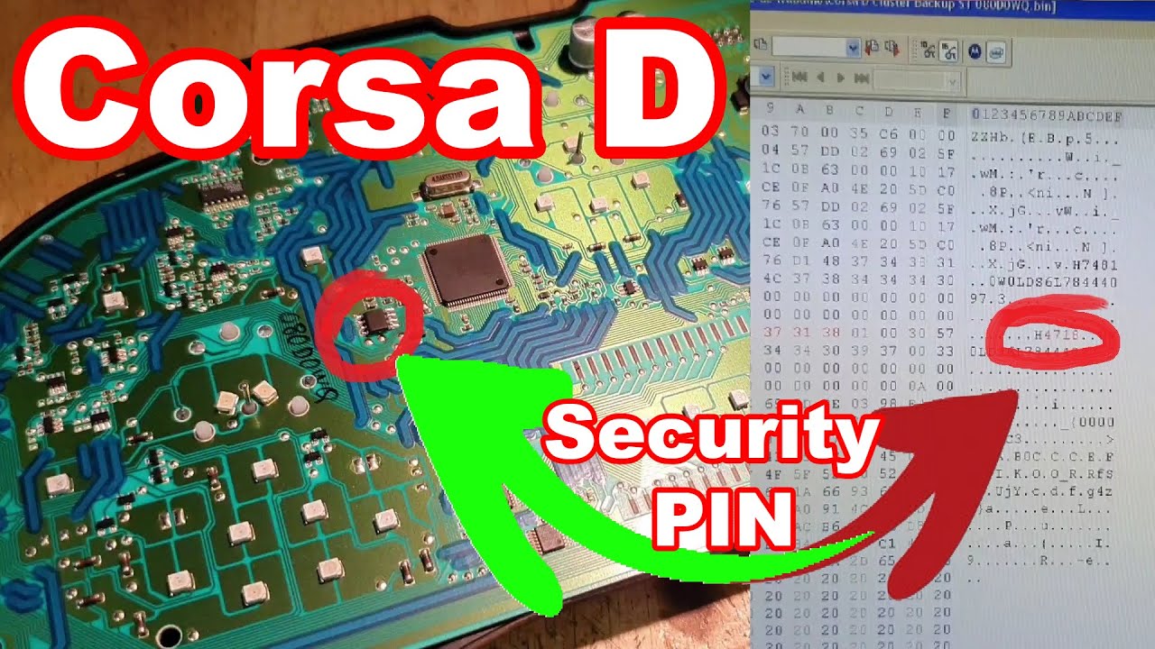 Pin-код безопасности Corsa D из кластера EEPROM.