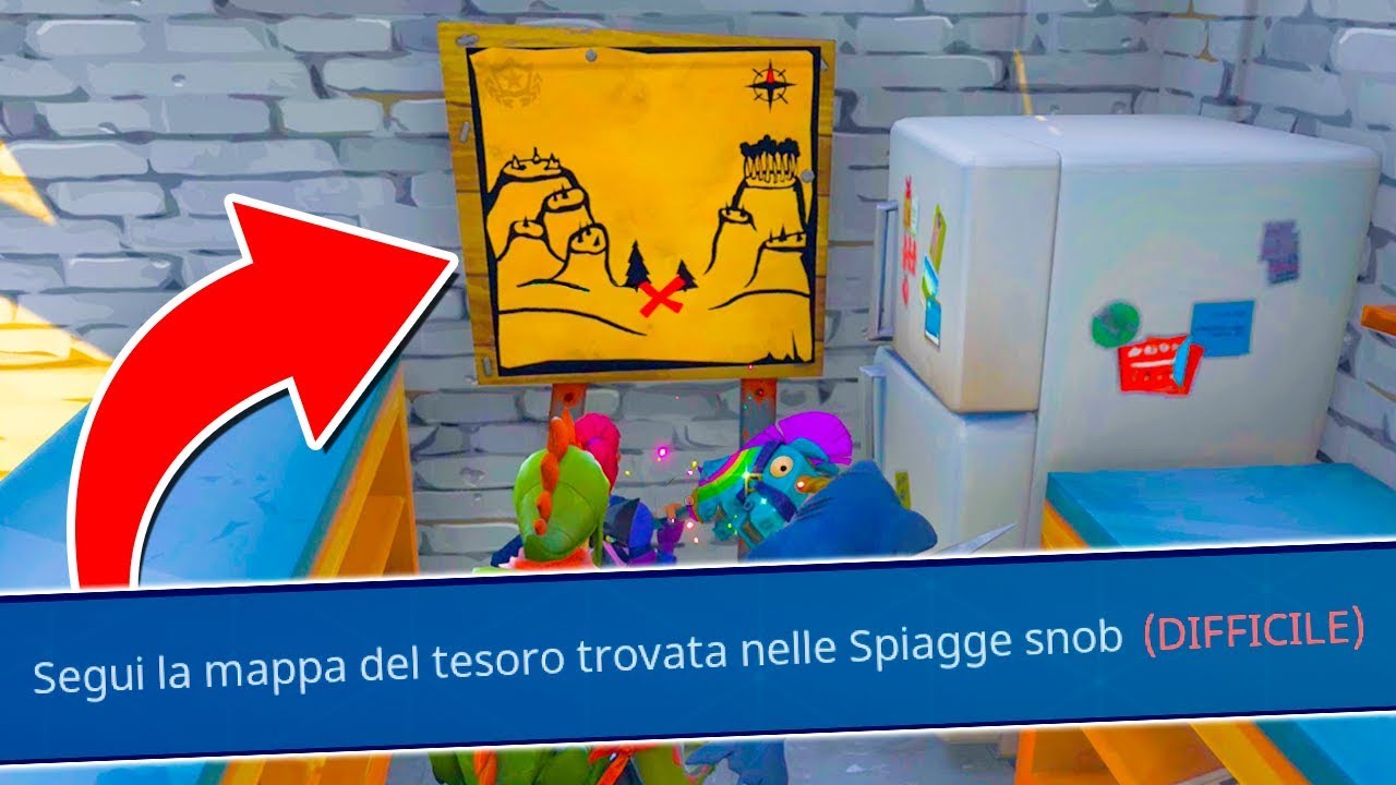 Fortnite ITA - LA NUOVA MAPPA DEL TESORO A SPIAGGE SNOOB!