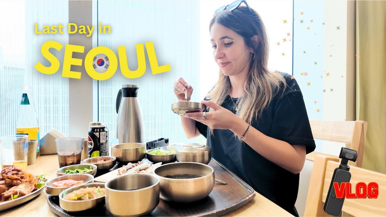 Last day in Seoul 2024: Signiel hotel,  Lotte Mall, café hopping, Korean lunch