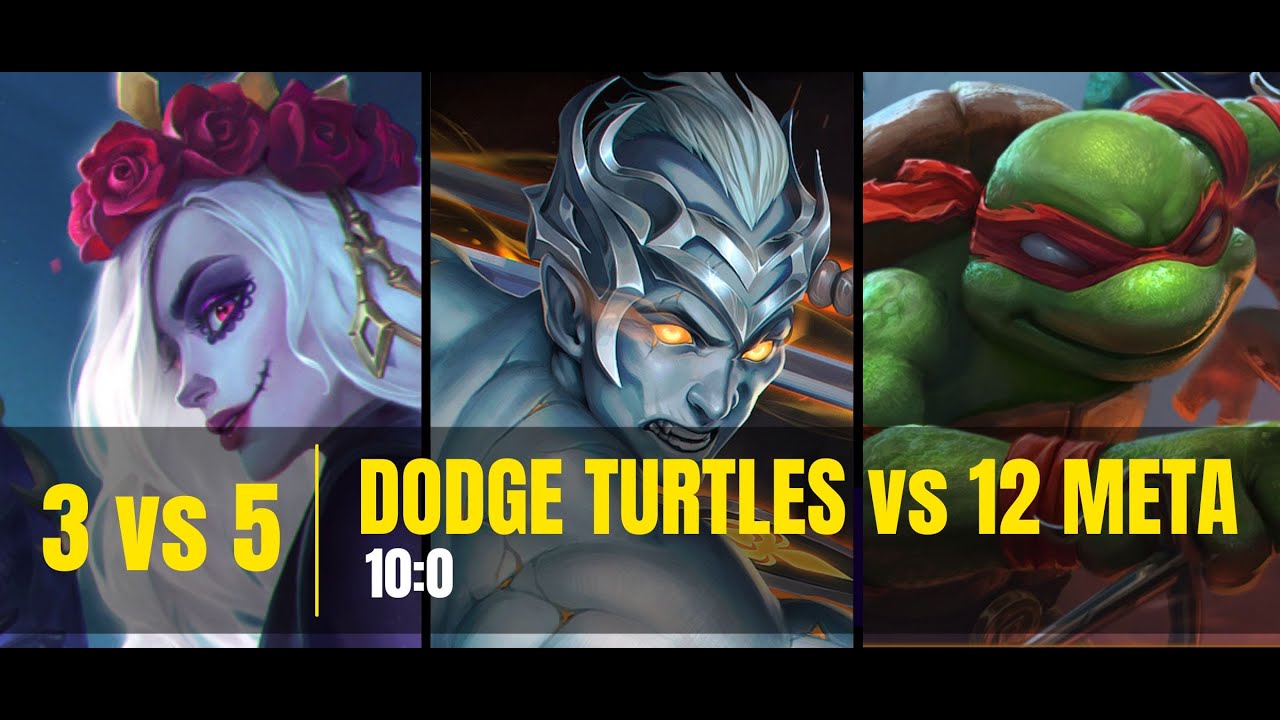 DODGE TMNT TURTLES vs 12 BEST META 3vs5 Hero Wars Alliance