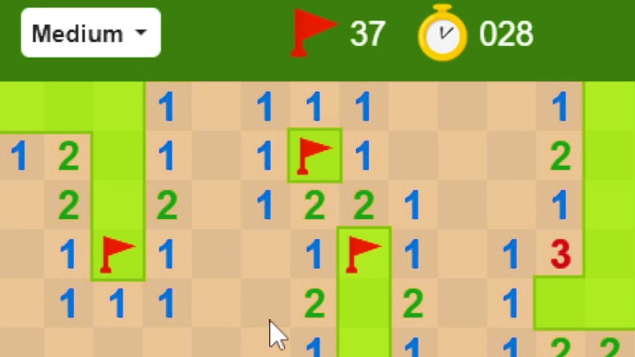 If I beat medium minesweeper, the video ends