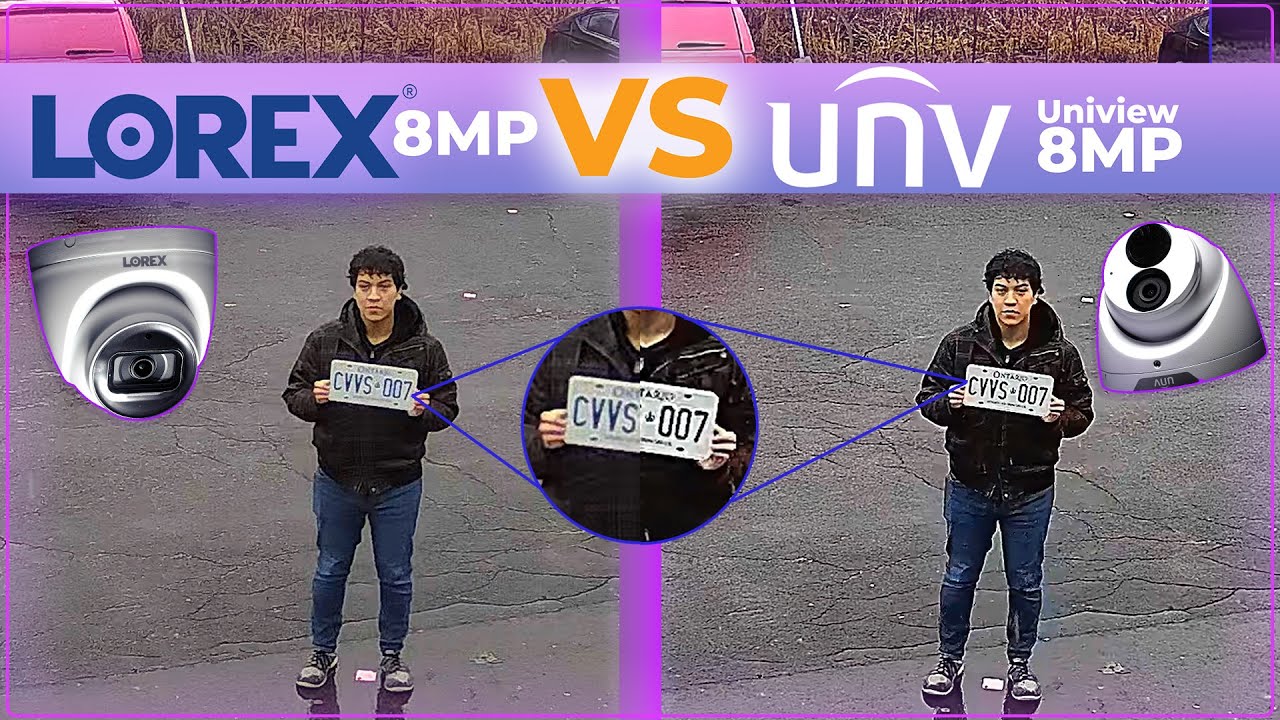 Lorex vs Uniview 8MP Turret &ndash; Image Quality (day & night)