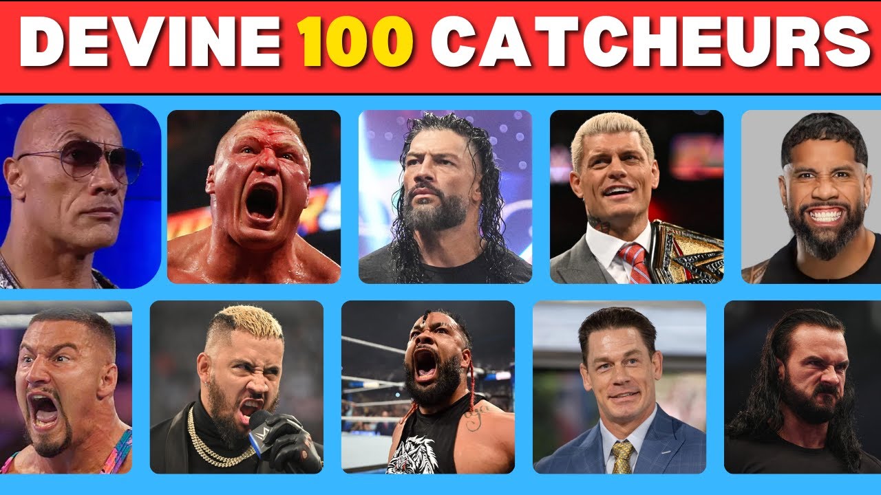 Devine ces CATCHEURS de la WWE en 3 secondes ⏱️ | 100 Superstars légendaires 💪