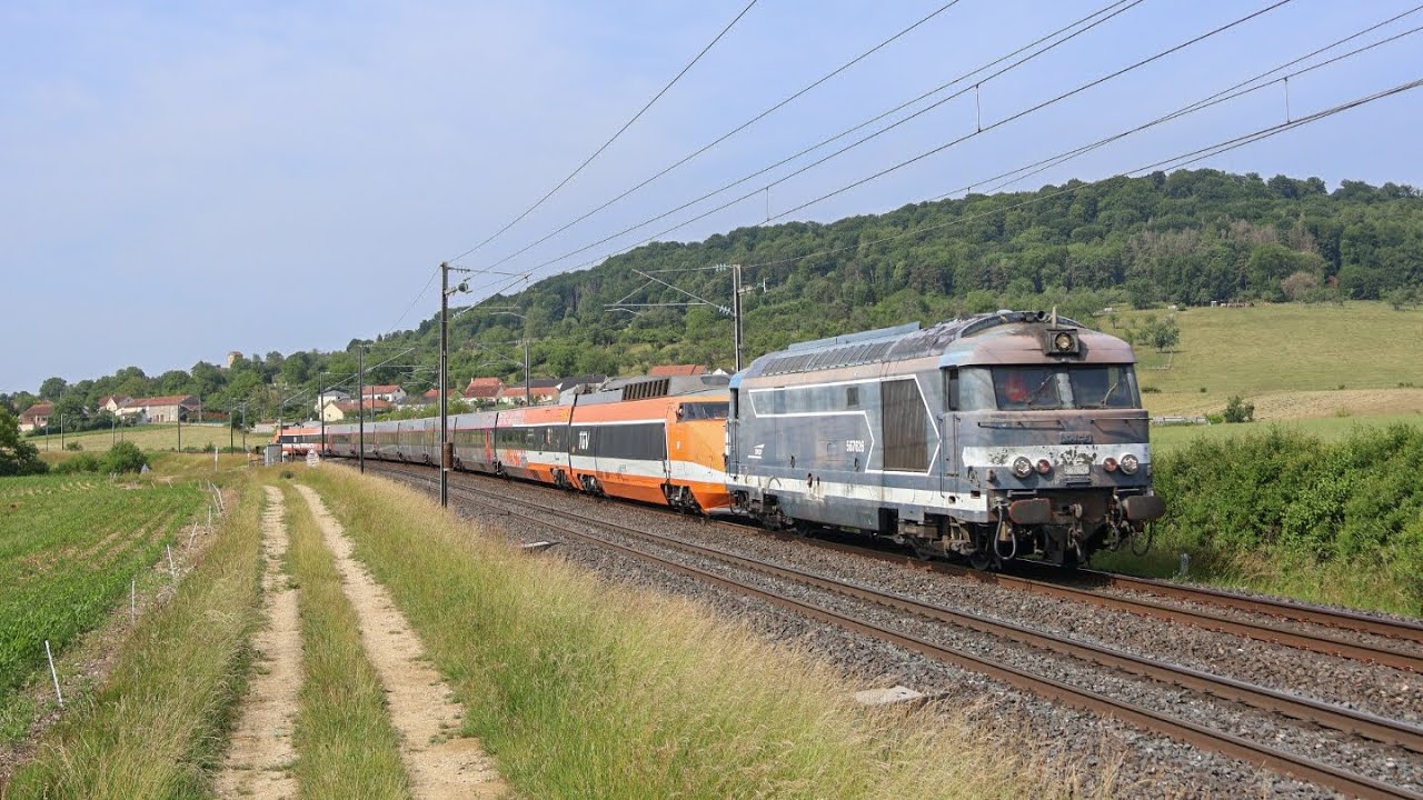 4K : La rame 🟧TGV PSE 16🟧 en vadrouille dans l'Est de la France. Juin 2025.
