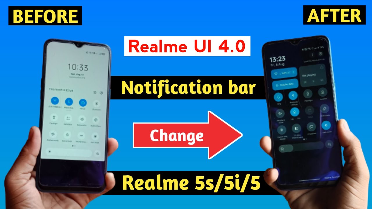 Realme 5s/5i/5 Realme UI 4.0 Notification Bar | Realme 5s/5i/5 Me Notification Bar Change Kaise Kare