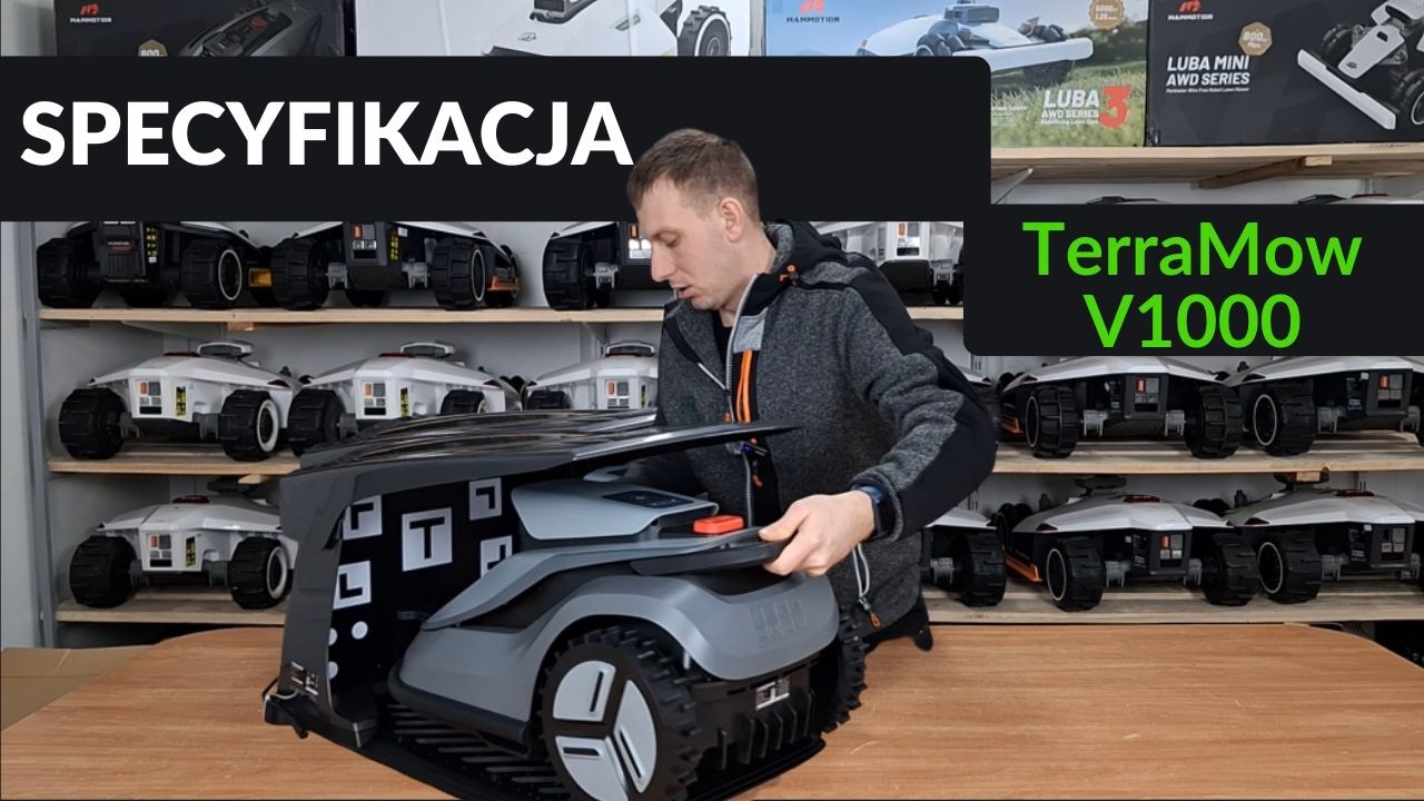 Terramow V1000 - specyfikacja. Bezkablowy robot koszący oparty o system wizyjny - TerraVision