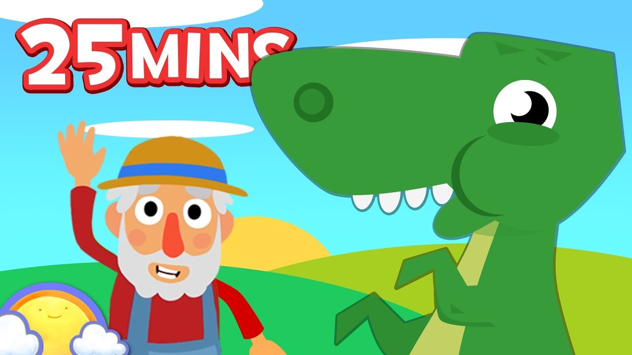Old MacDonald had a DINOSAUR Farm! | Plus Farmyard Songs for Kids | CheeriToons