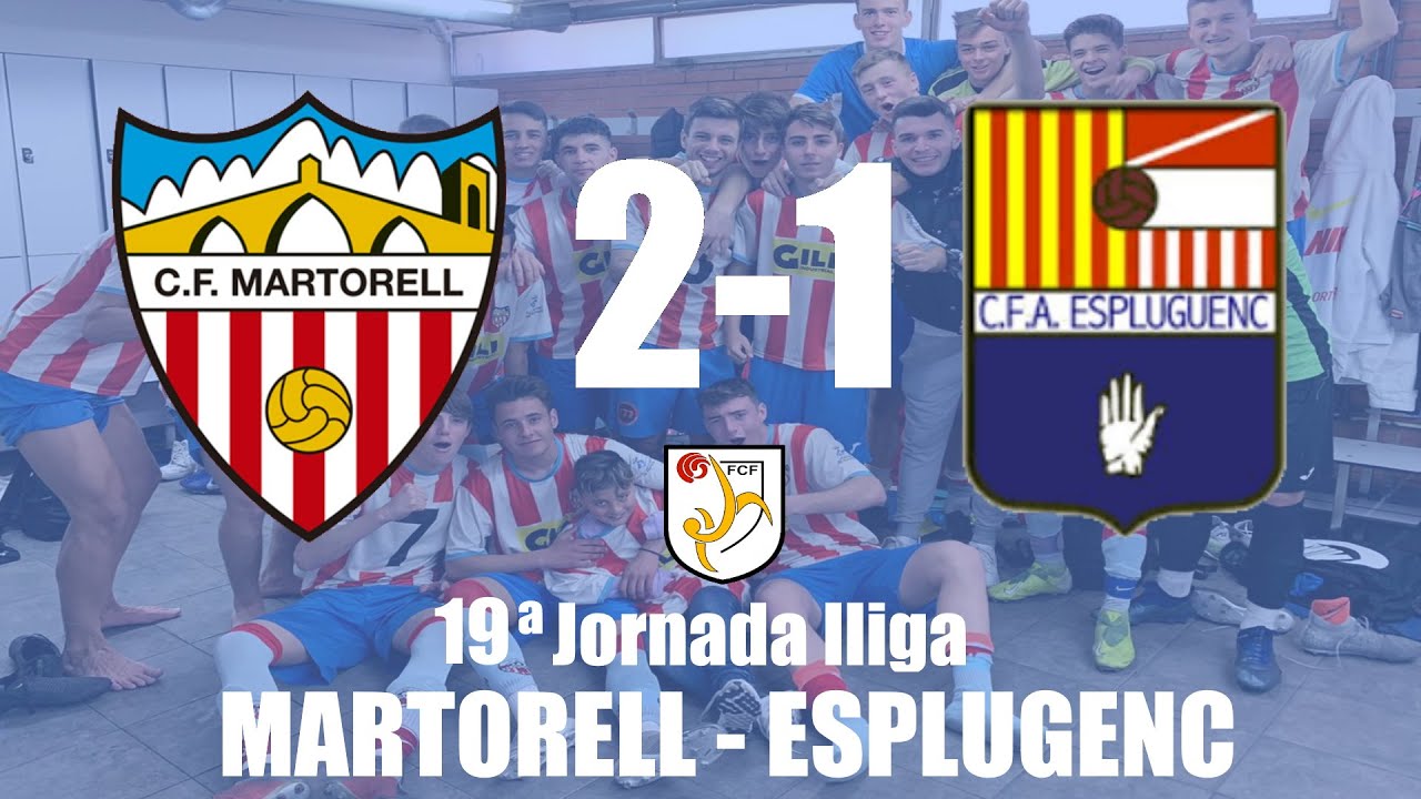 Resumen 19ª Jornada⚽ ✅ 🏆MARTORELL [2-1] ESPLUGENC JUVENIL2019-20 4K