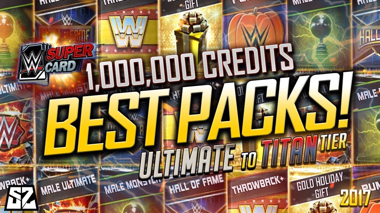 THE BEST PACK OPENINGS OF WWE SUPERCARD! 1 MILLION CREDITS & REACTIONS! 2017