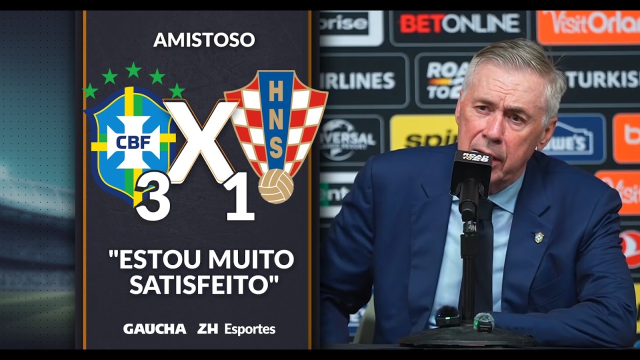 A COLETIVA DE CARLO ANCELOTTI AP&Oacute;S BRASIL 3x1 CRO&Aacute;CIA | 31/03/2026