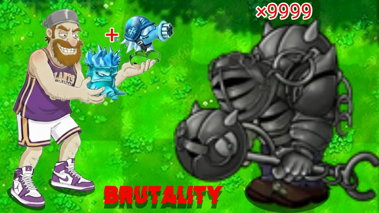 PVZ Fusion Challenge: BLIZZARD GATLING + ICEWOOD VS 9999 ARMORED GARGANTUARS!