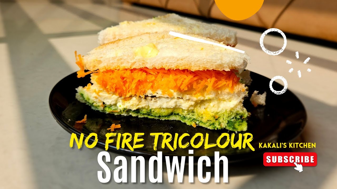 No Fire Tricolour Sandwich | Tiranga Sandwich Recipe | ५ मिनट वाली टेस्टी सैंडविच |