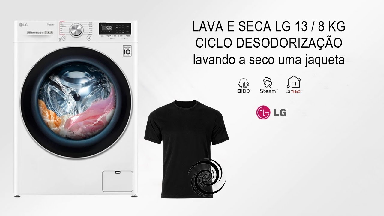 Lava e Seca LG VC4 13 Kg/8kg com AIDD (CV5013WC4) LAVAGEM A SECO
