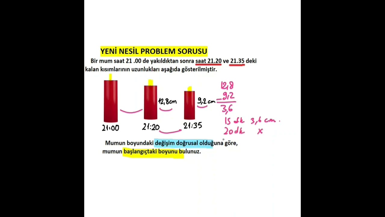 Yeni nesil problem sorusu 1 dakikada nasıl &ccedil;&ouml;z&uuml;l&uuml;r?