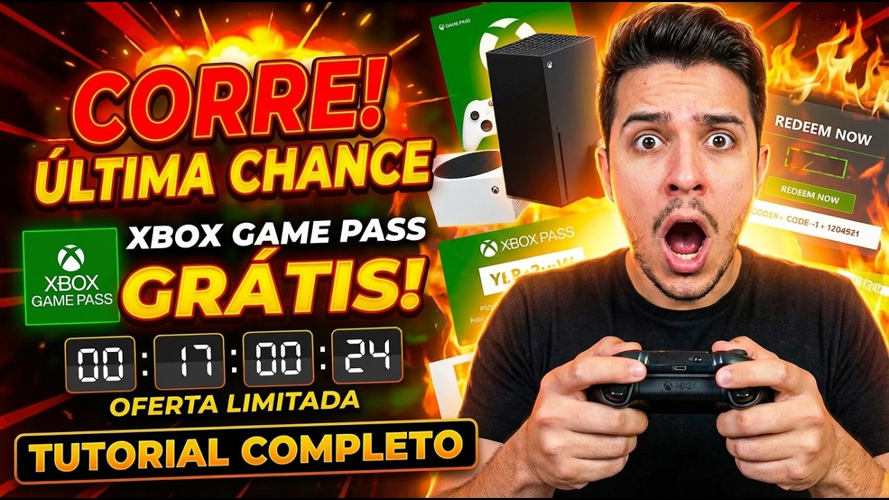 CORRE! Última Chance Para Resgatar XBOX GAME PASS GRÁTIS! Tutorial Completo