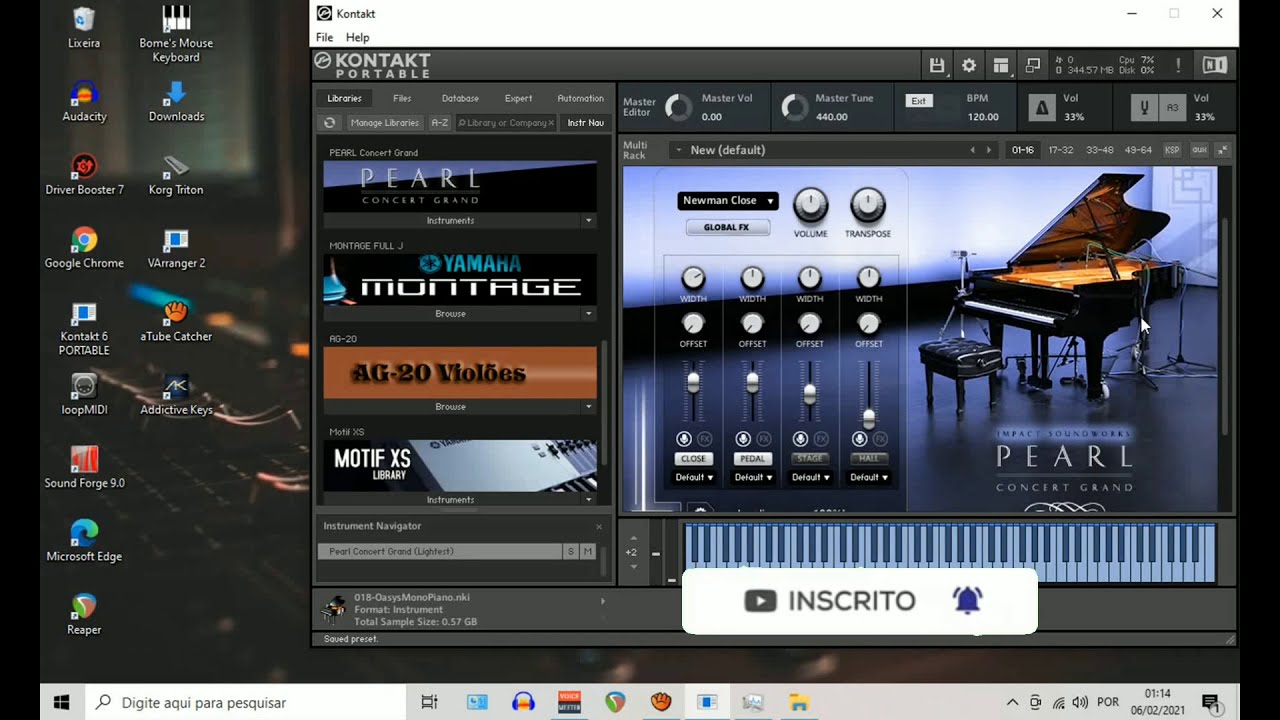 UM DOS MELHORES PIANOS ACÚSTICO PARA O KONTAKT (Pearl Concert Grand)