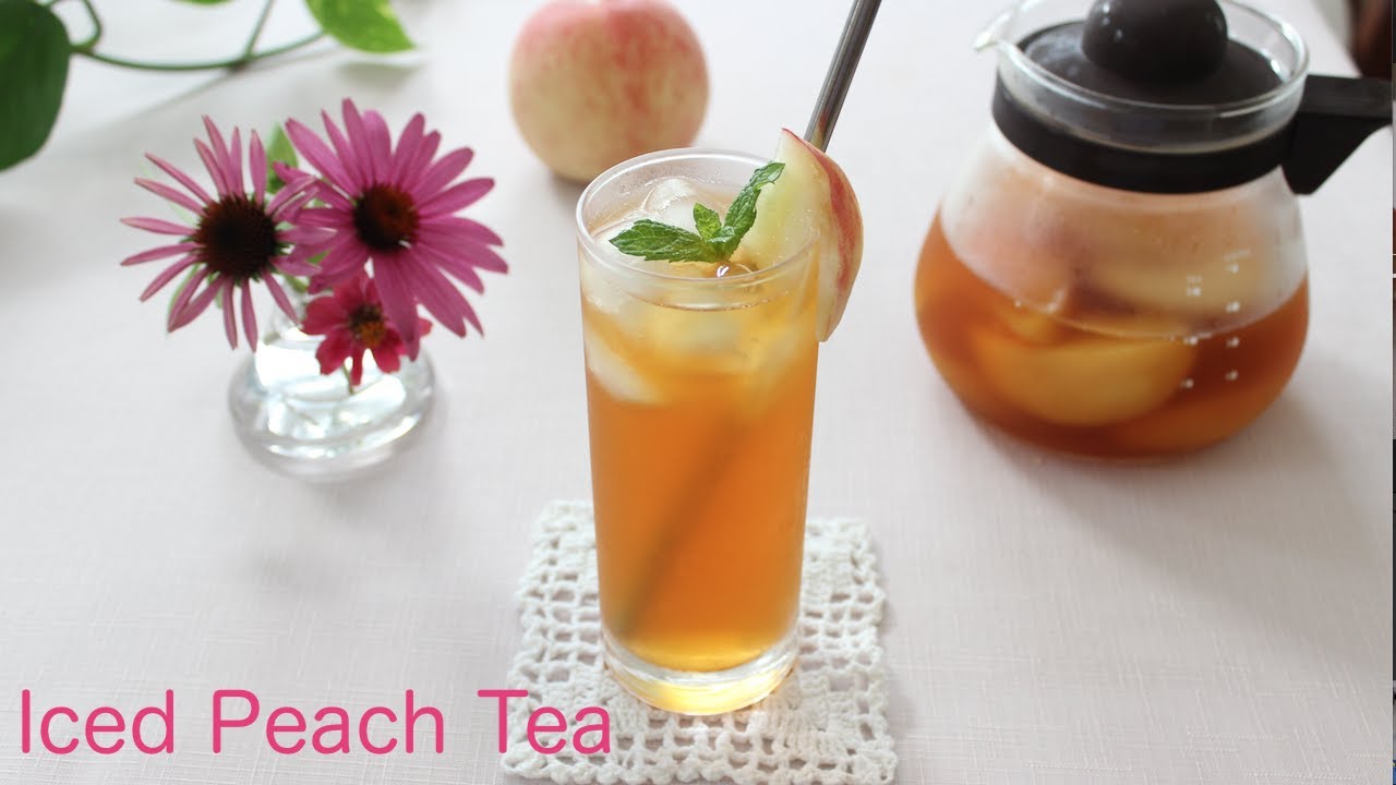 必ずレシピを聞かれる美味しい桃のアイスティーの淹れ方　How to make Iced Peach Tea.