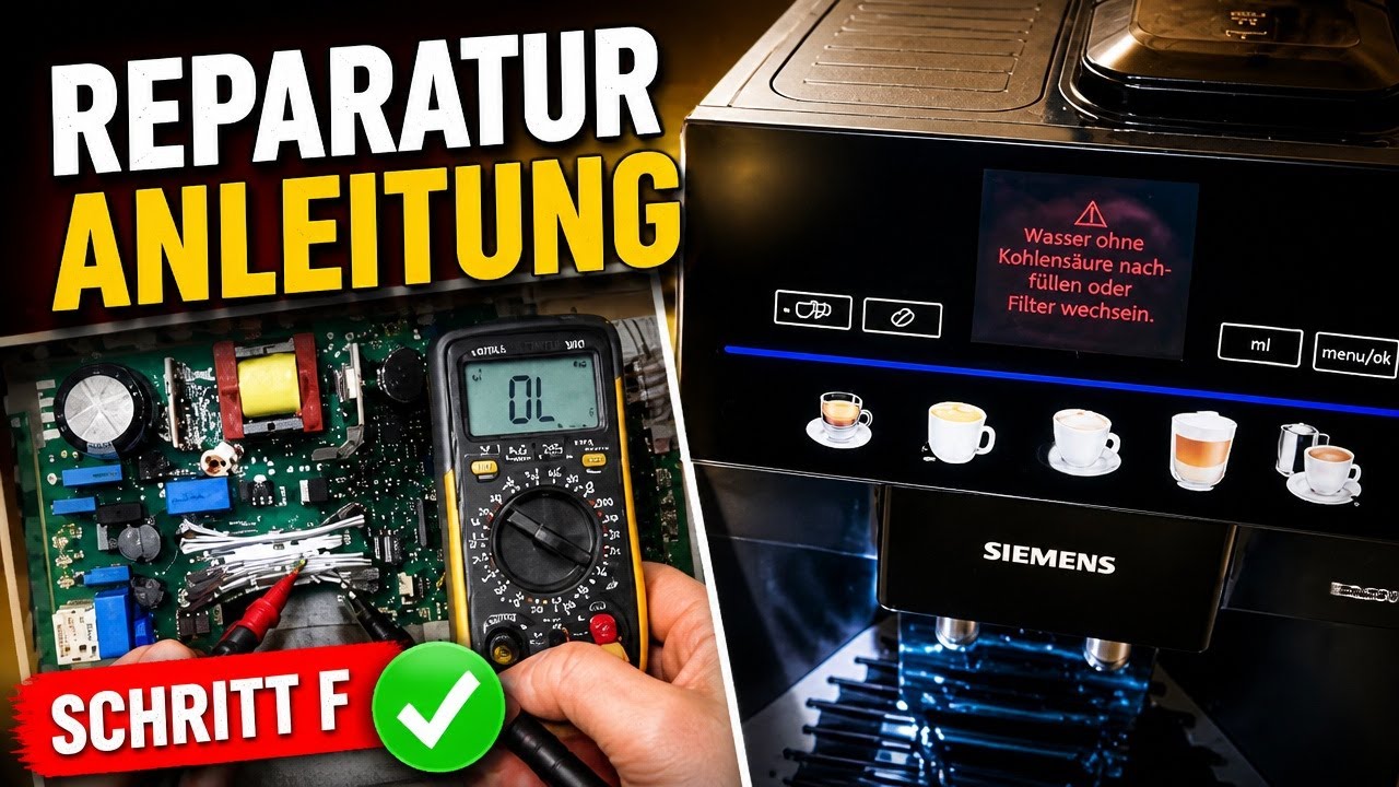 Siemens EQ500 Fehler Wasser ohne Kohlensäure einfüllen kann auch richtig teuer werden 😳