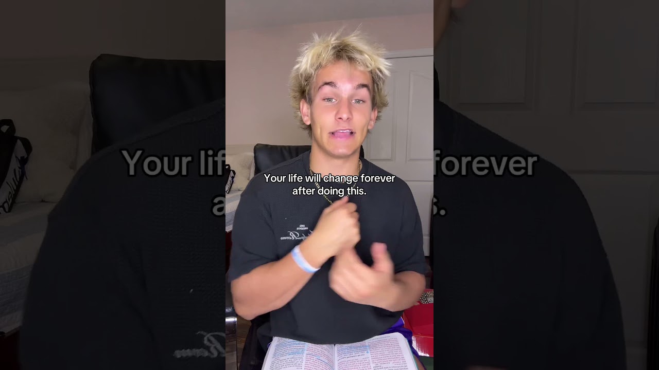 Reading the Bible changed my life. 