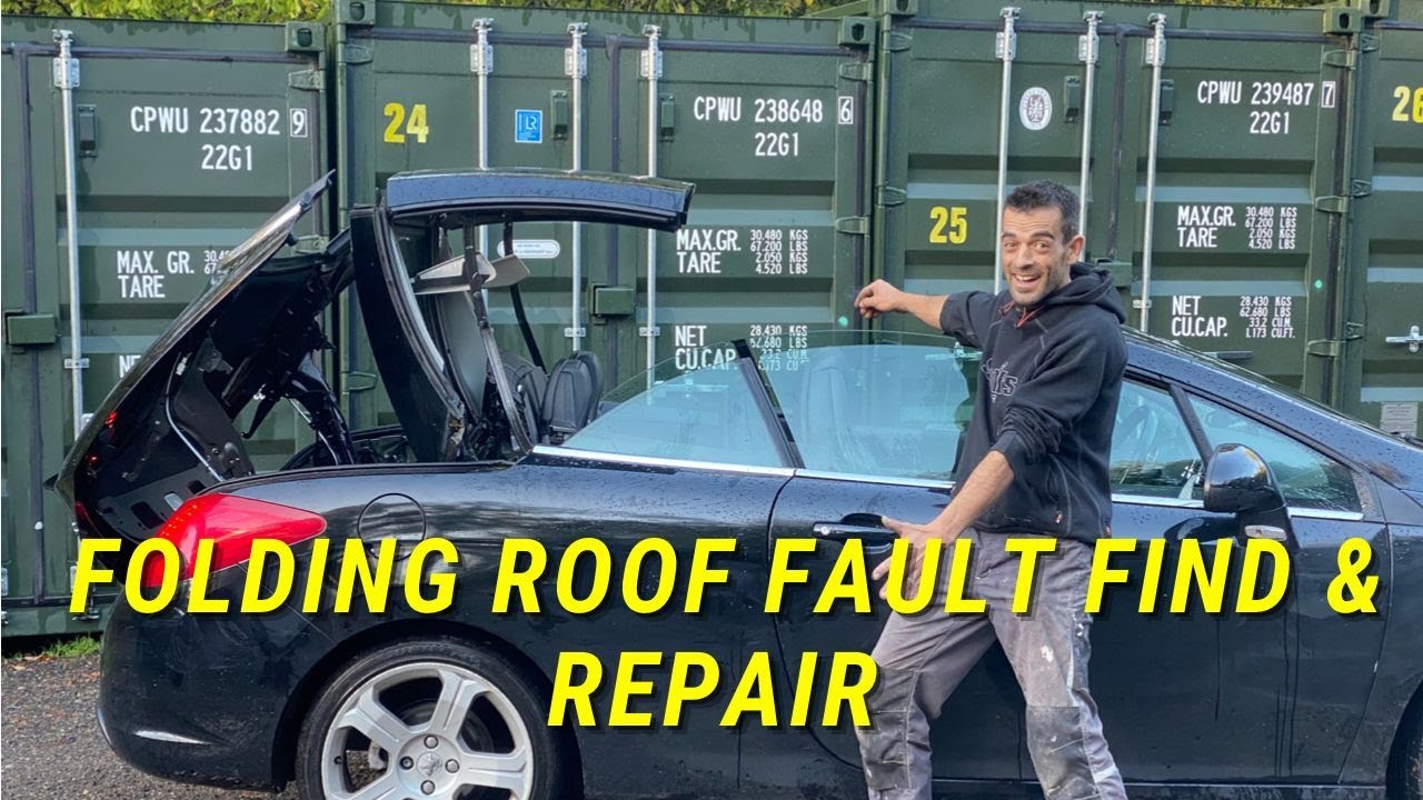 PT3 -How to DIY  fault find & repair cabriolet folding roof -Peugeot 308 GTi cc 156 THP 1.6i Petrol