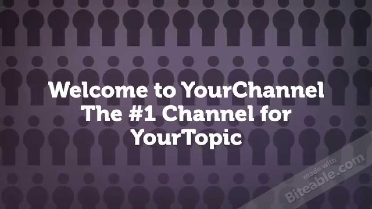 YouTube Channel Trailer Video Template (Editable)