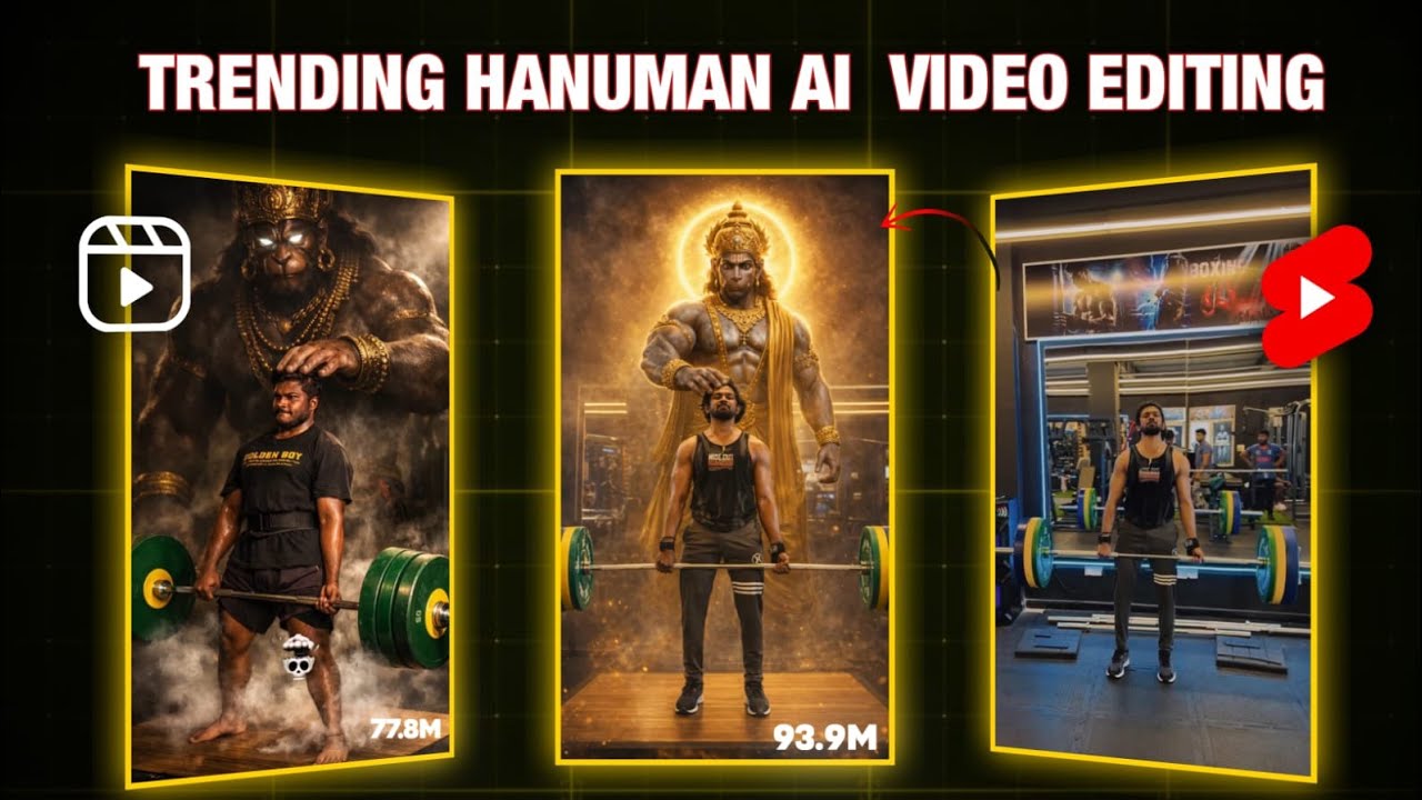 Trending Lord Hanuman GYM Video Editing | Lord Hanuman Viral Instagram Reels Editing Tutorial 