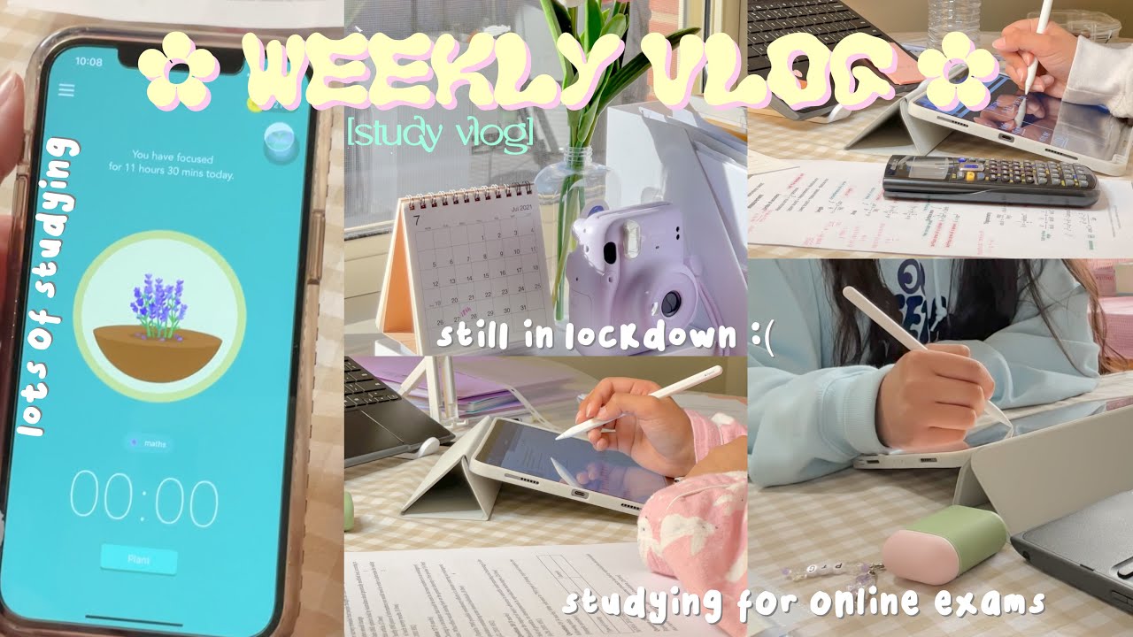 study vlog 📚 still in lockdown, week in my life, studying for online exams ☁︎