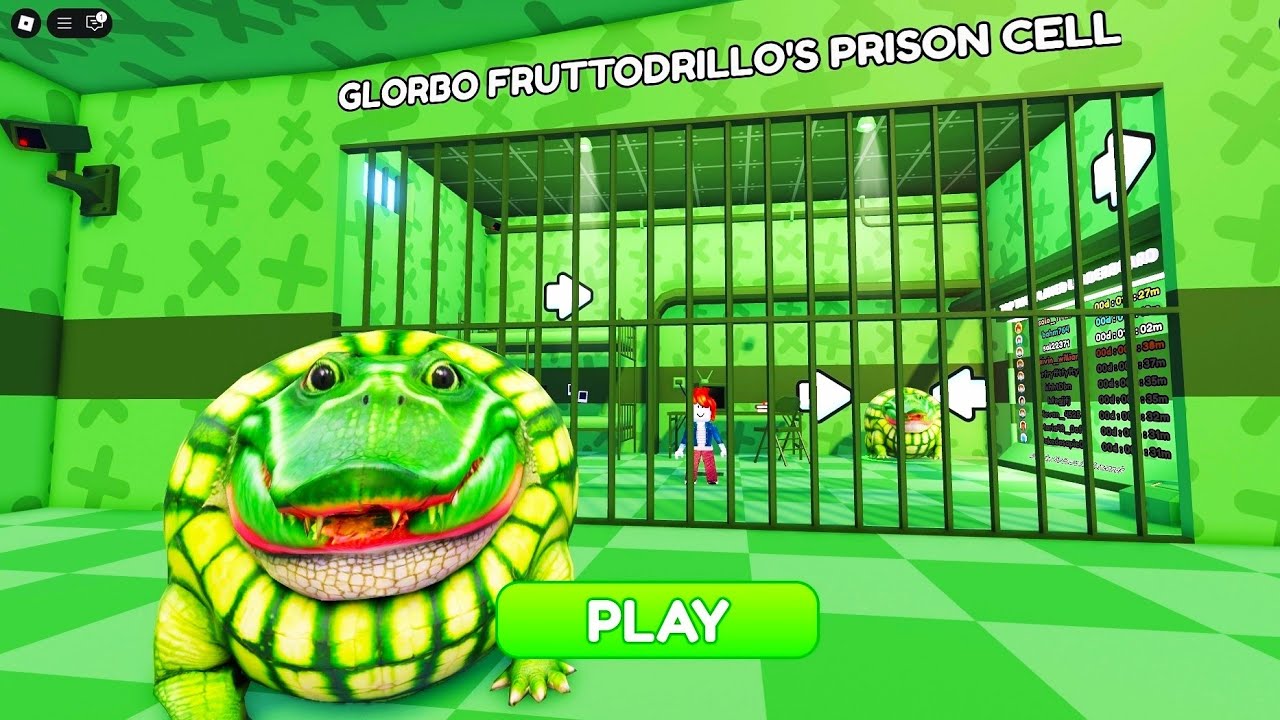 Glorbo Fruttodrillo's Prison Run! (Obby) Gameplay #roblox #games #robloxgames #italianbrainrot