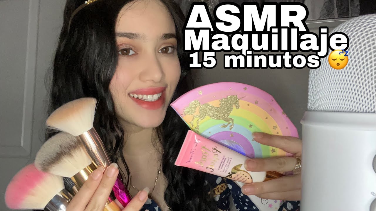 ASMR: TE HAGO TU MAQUILLAJE EN 15 MINUTOS / ASMR MOUTH SOUNDS/MAKE UP ROLE-PLAY / ASMR TO RELAX