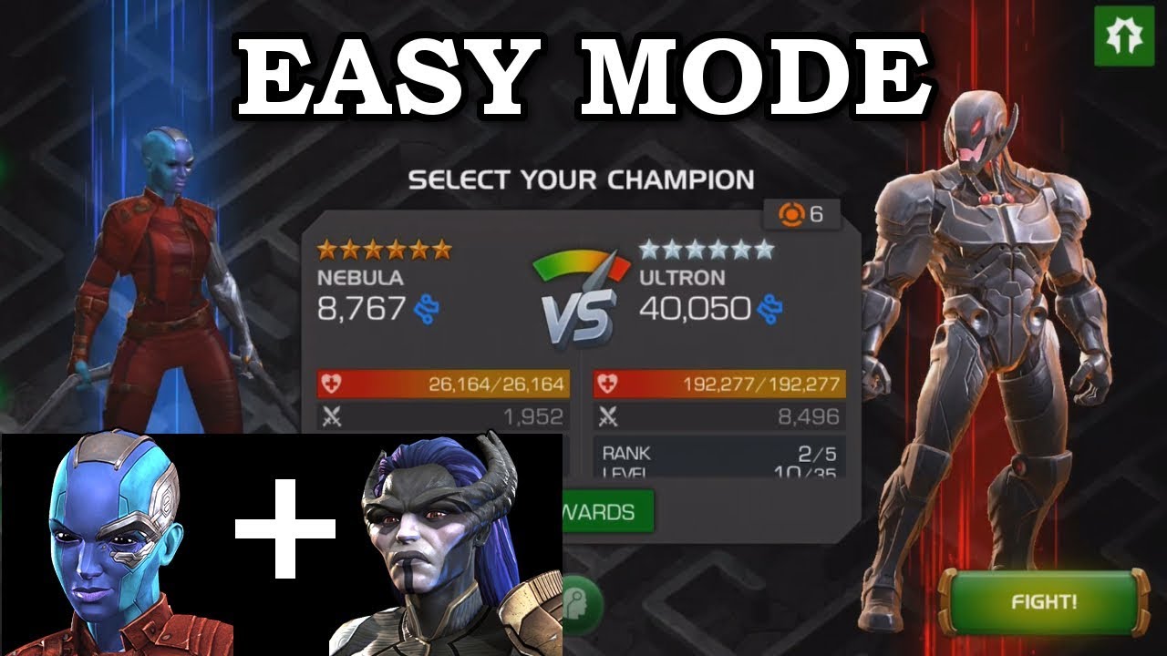 Nebula vs Act 5 Ultron Boss | Marvel Contest of Champions