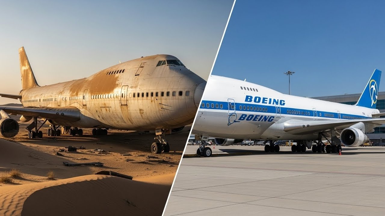 Unbelievable Restoration — Boeing 747 45 Years Abandoned in Desert to Factory Fresh