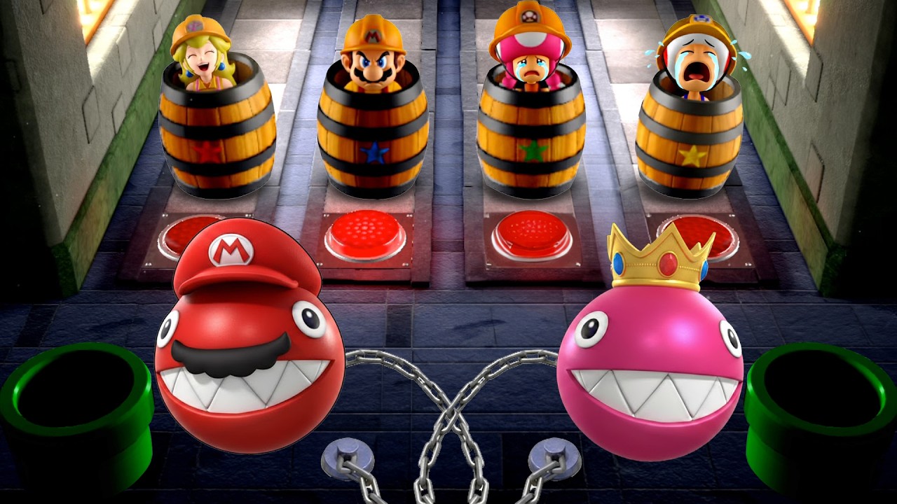 【マリオパーティスーパースターズ】白熱バトル ピーチマリオカップル vs ヒキガエルのカップル 4K UHD (2160P)