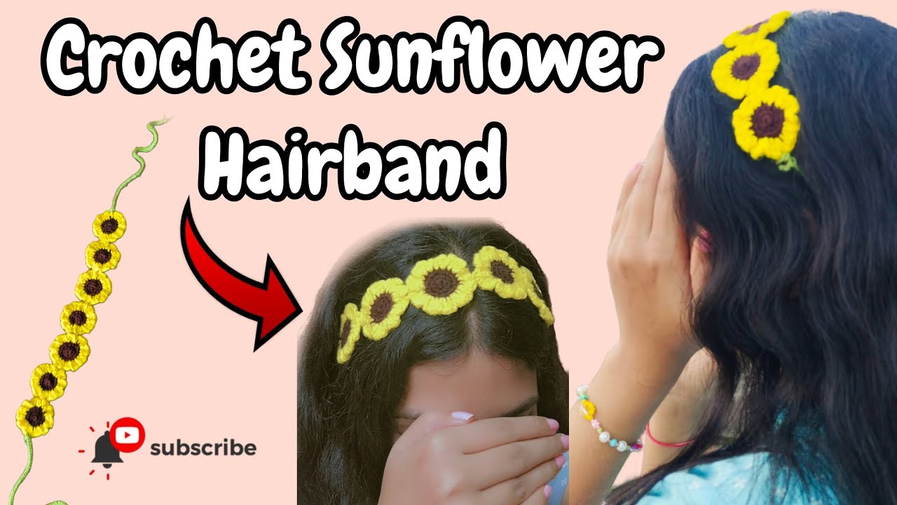 DIY Crochet Hairband | Easy Crochet Flower Headband Tutorial (Step by Step) #crochethairband #viral 