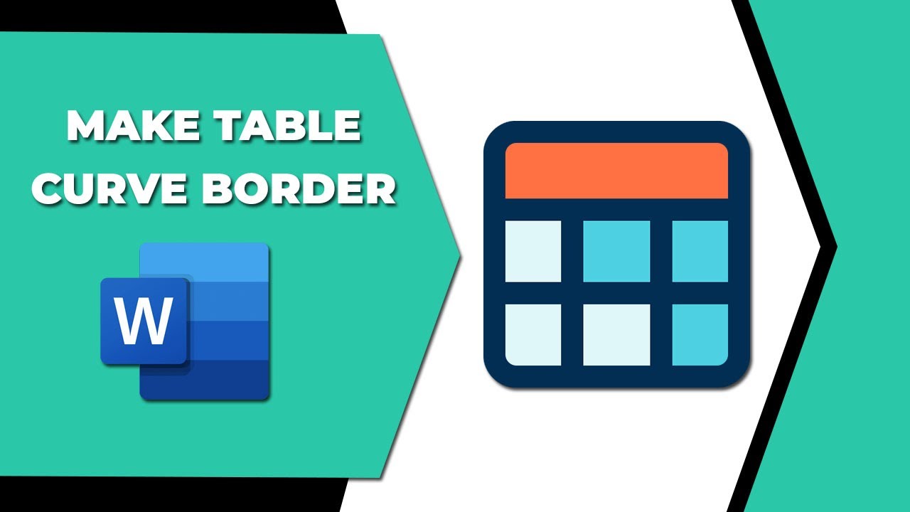 How to curve table border in word