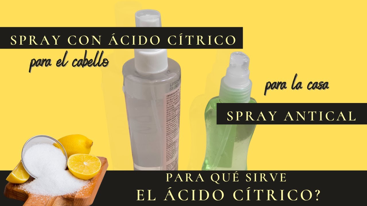 Spray con Ácido Cítrico para el cabello y la casa