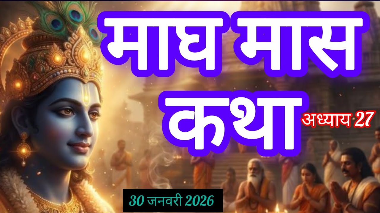 माघ मास कथा महात्म्य अध्याय 27#Magh Mas Katha Day #27 #माघ महीने की कथा #कथा 