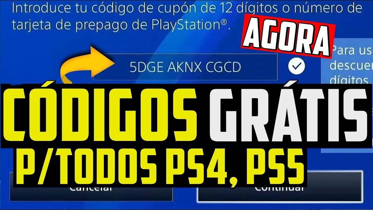 APROVEITA! 4 CÓDIGOS Oficial GRÁTIS Para TODOS No PS4 e PS5 AGORA!