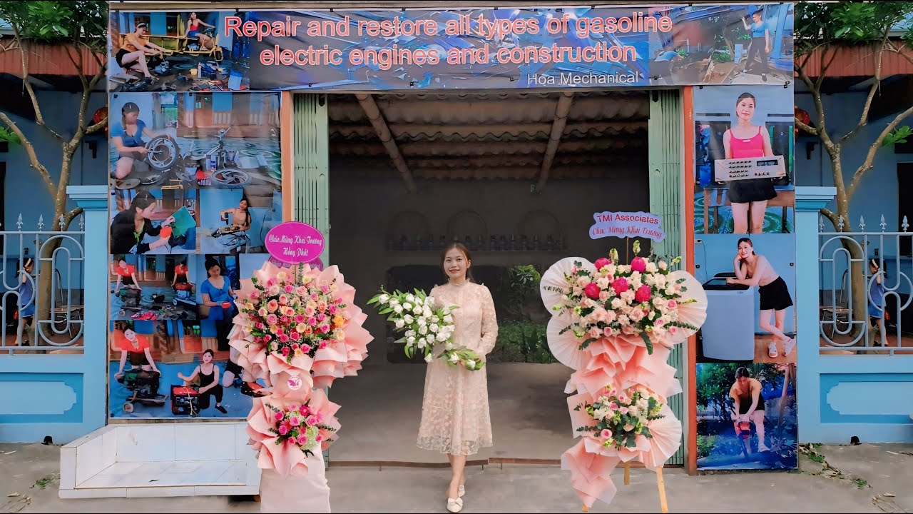 90 DAYS FULL VIDEO: Genius girl opens a machine and engine repair and restoration shop 🏡🏡🏡