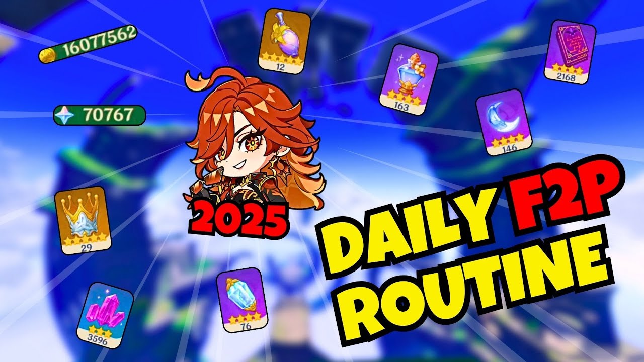 BEST Daily Routine for F2Ps in GENSHIN in 2025!!!