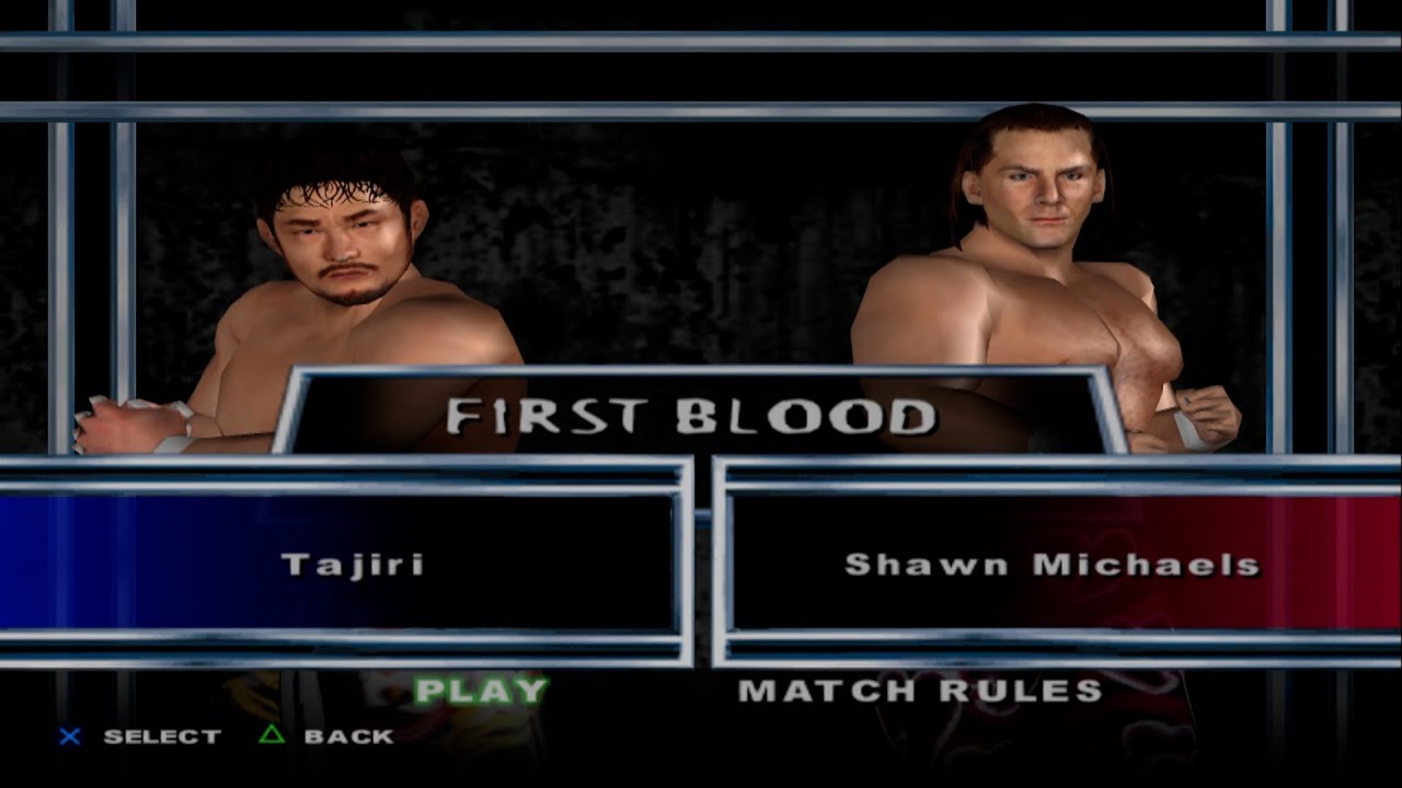 WWE SmackDown! Here Comes the Pain - Tajiri VS Shawn Michaels (FIRST BLOOD)