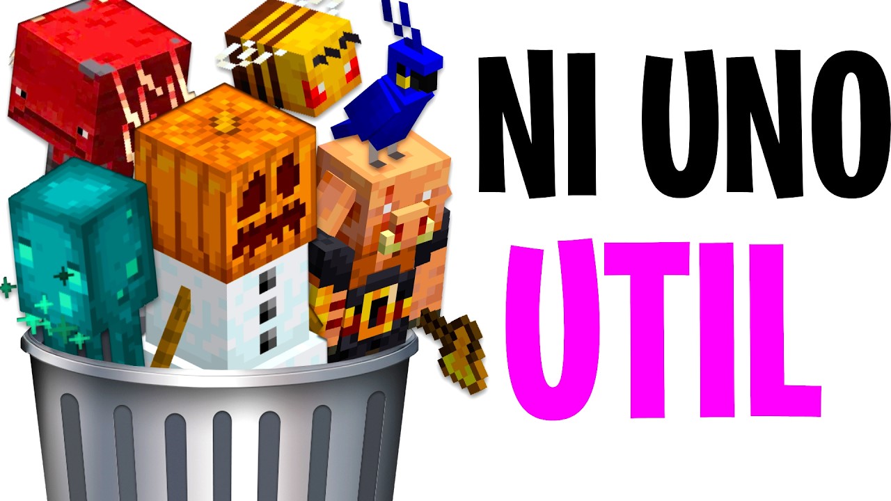 Los 26 MOBS más INÚTILES de Minecraft del MEJOR al PEOR