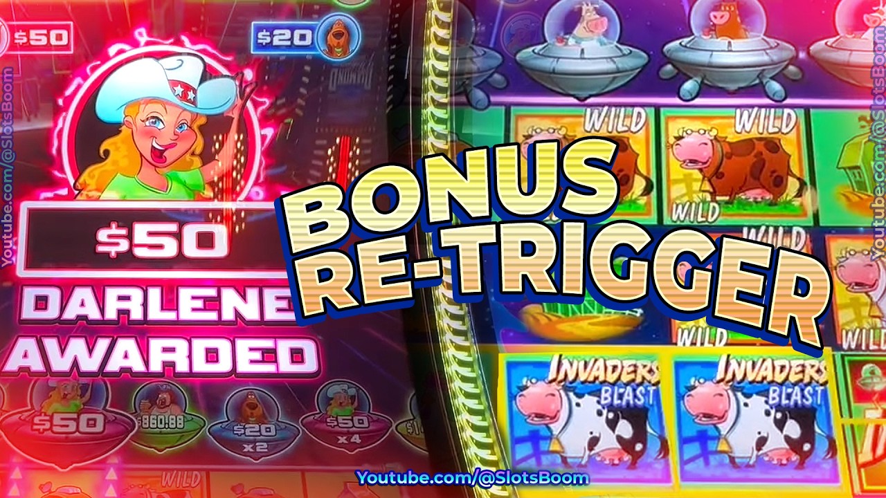 JACKPOT ABDUCTION in BONUS!!! TRIPLE BLAST FROM THE PLANET MOOLAH - FREE GAMES - CASINO SLOTS