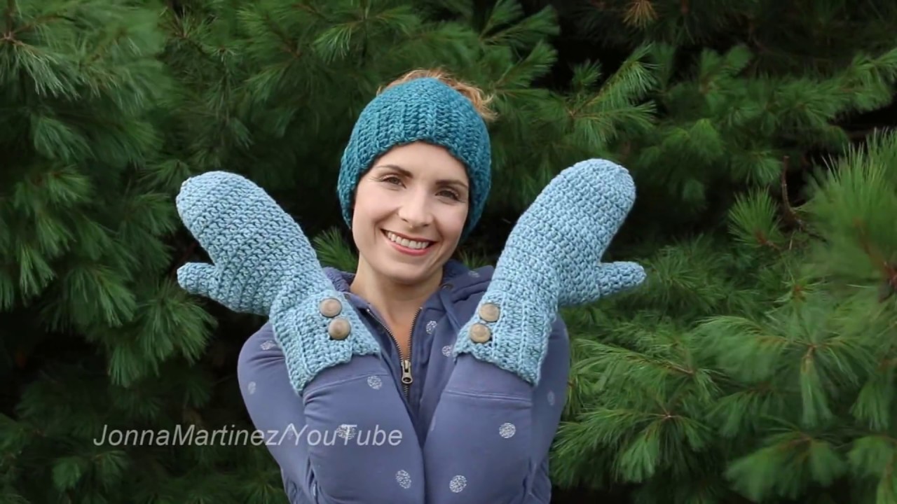 HOW TO CROCHET WINTER MITTENS | crochet mittens | adult crochet mittens