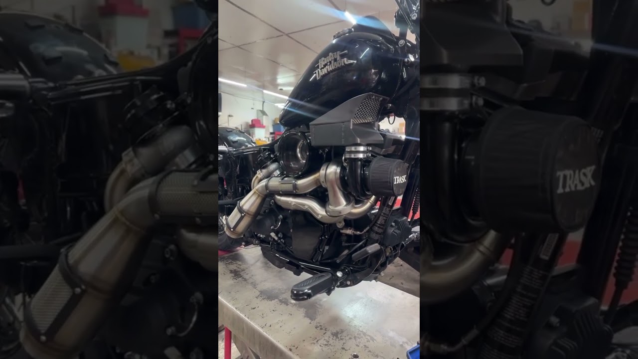 #Trask assault #turbo  that I installed on a #harleydavidson #streetbob with their turbo #cam setup.