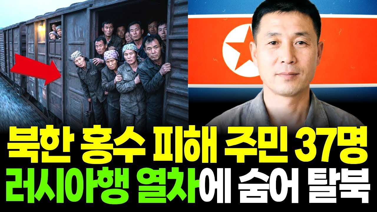 북한 홍수 피해 주민 37명, 러시아행 열차로 충격적 탈북