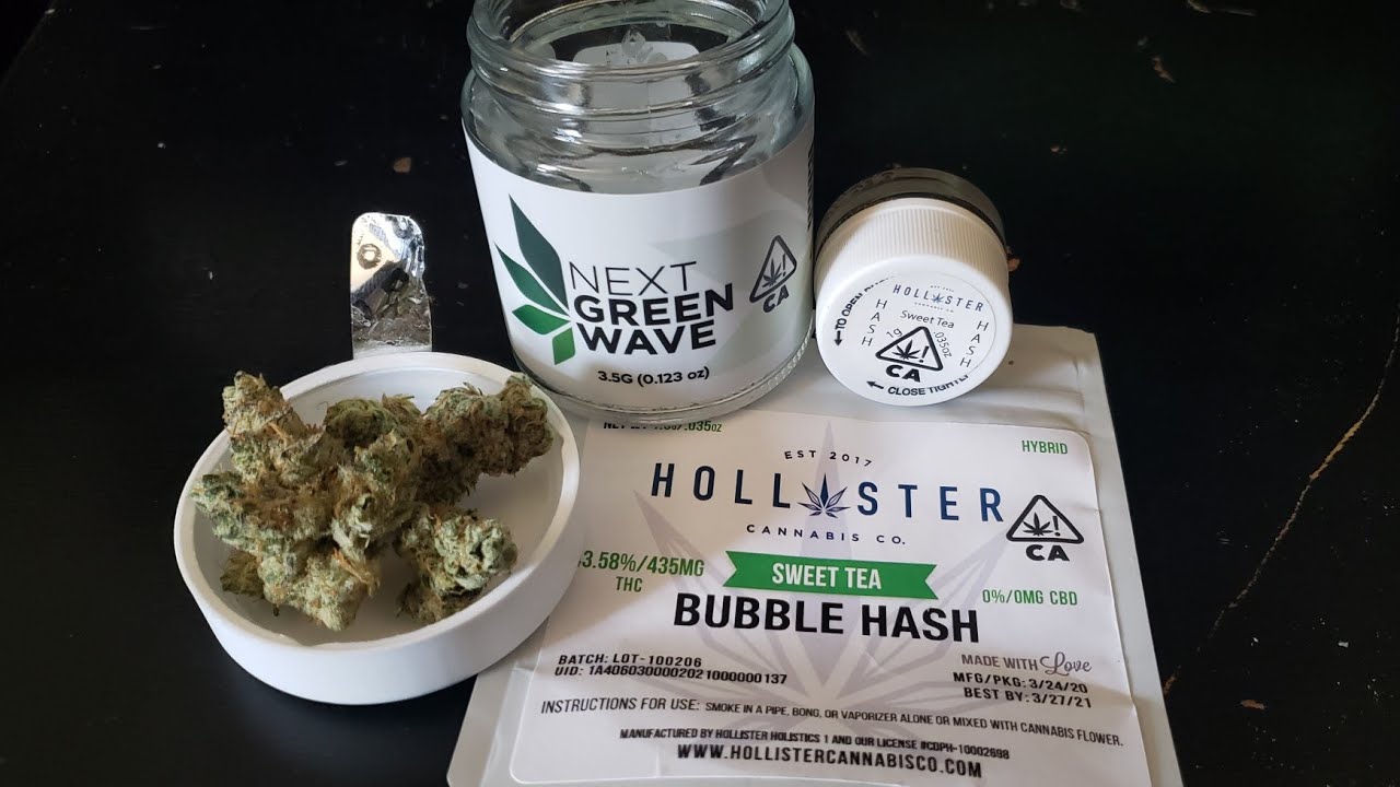 Next Green Wave GMO COOKIES Hollister SWEET TEA Bubble Hash Review