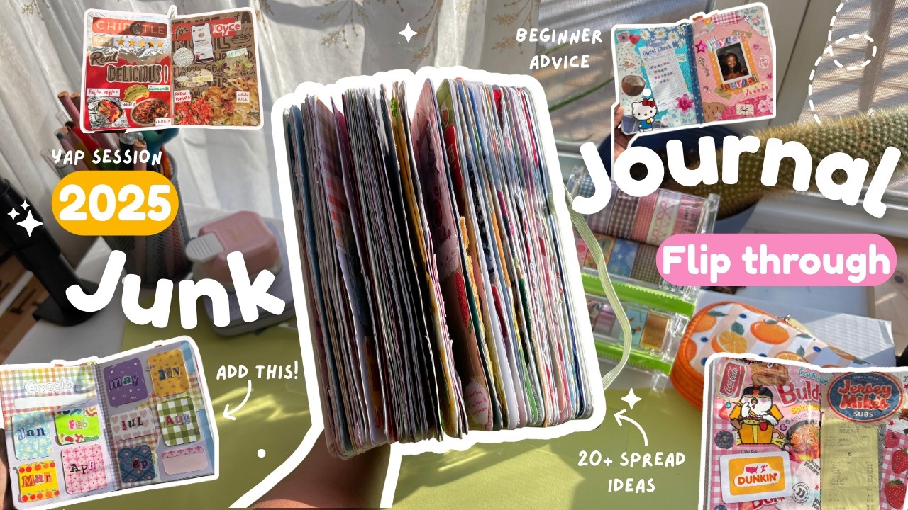 Every journal page I made in 2025 | spread inspo, yap session, how to use junk
