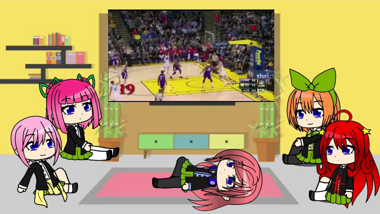 Gacha Club Quintuplets Part 3 react to Steph Curry and Klay Thompson 37 points in 3rd quarter